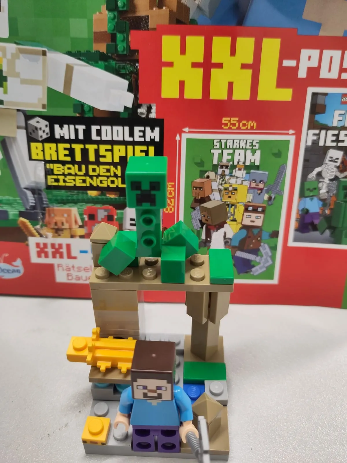 Minecraft-Lego aufgebaut